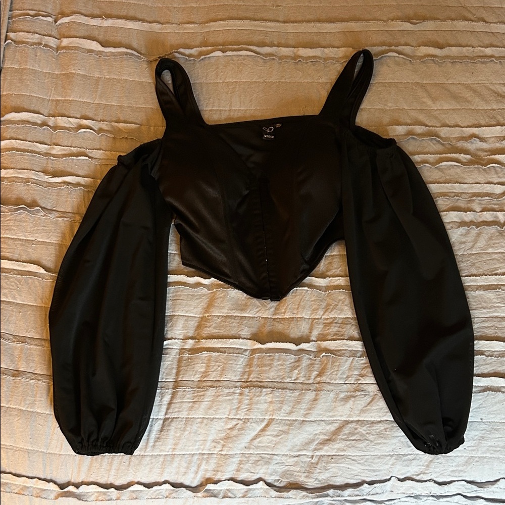 Windsor Black Off-Shoulder Bra Top